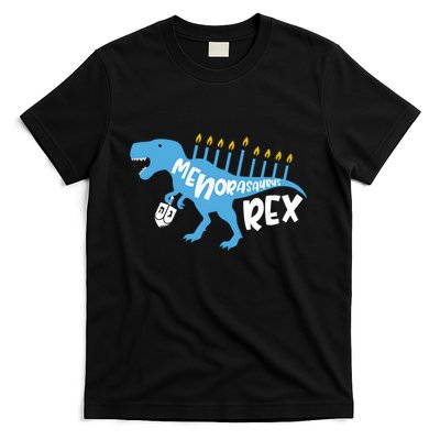 Menorasaurus Rex Dinosaur Hanukkah Jewish T-Shirt