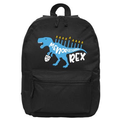 Menorasaurus Rex Dinosaur Hanukkah Jewish 16 in Basic Backpack