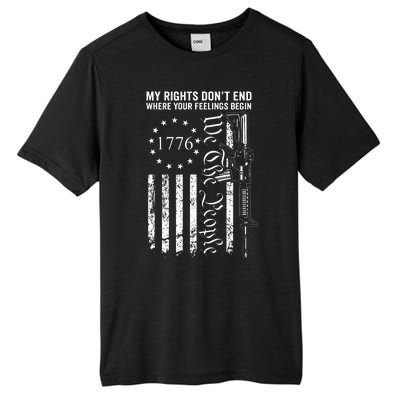 My Rights DonT End Where Your Feelings Begin Ar15 Usa Flag Tall Fusion ChromaSoft Performance T-Shirt