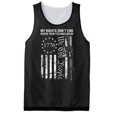 My Rights DonT End Where Your Feelings Begin Ar15 Usa Flag Mesh Reversible Basketball Jersey Tank