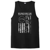 My Rights DonT End Where Your Feelings Begin Ar15 Usa Flag PosiCharge Competitor Tank