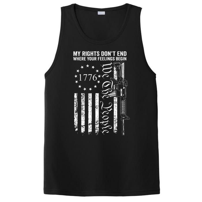 My Rights DonT End Where Your Feelings Begin Ar15 Usa Flag PosiCharge Competitor Tank