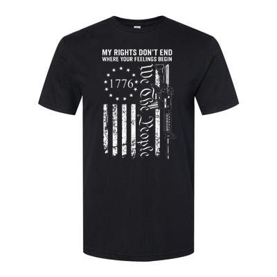 My Rights DonT End Where Your Feelings Begin Ar15 Usa Flag Softstyle CVC T-Shirt