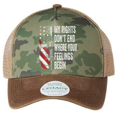 My Rights DonT End Where Your Feelings Begin Legacy Tie Dye Trucker Hat