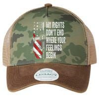 My Rights DonT End Where Your Feelings Begin Legacy Tie Dye Trucker Hat