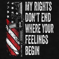 My Rights DonT End Where Your Feelings Begin Ladies PosiCharge Tri-Blend Wicking Tank