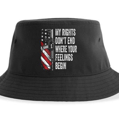 My Rights DonT End Where Your Feelings Begin Sustainable Bucket Hat