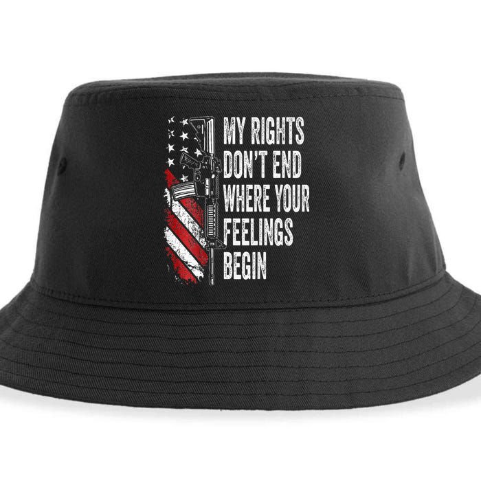 My Rights DonT End Where Your Feelings Begin Sustainable Bucket Hat