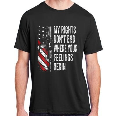 My Rights DonT End Where Your Feelings Begin Adult ChromaSoft Performance T-Shirt