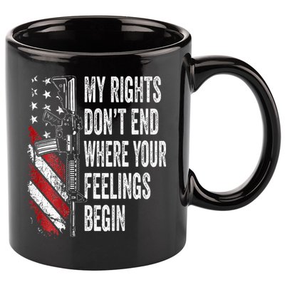 My Rights DonT End Where Your Feelings Begin 11oz C Handle Ceramic Mug