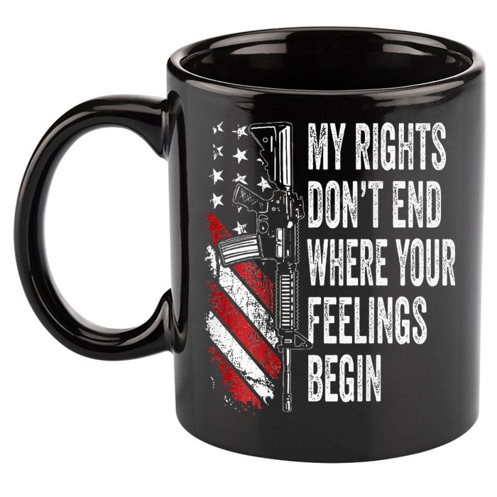 My Rights DonT End Where Your Feelings Begin 11oz C Handle Ceramic Mug