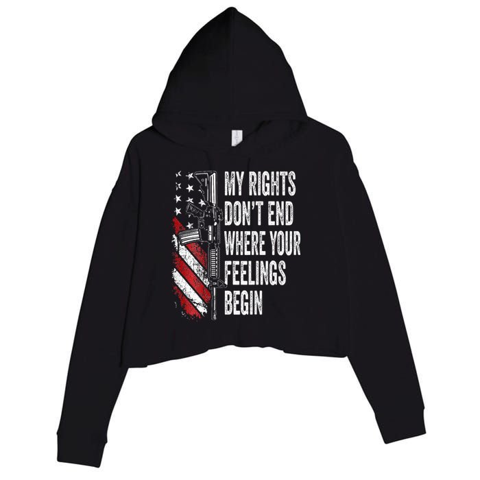 My Rights DonT End Where Your Feelings Begin Crop Fleece Hoodie