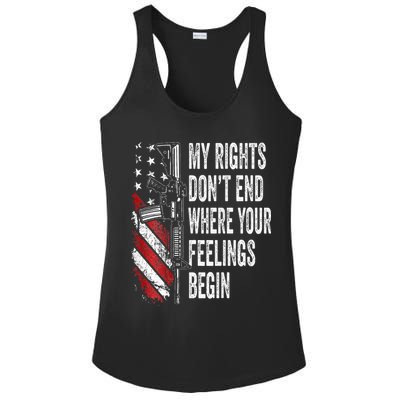 My Rights DonT End Where Your Feelings Begin Ladies PosiCharge Competitor Racerback Tank