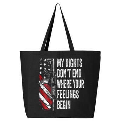 My Rights DonT End Where Your Feelings Begin 25L Jumbo Tote
