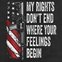 My Rights DonT End Where Your Feelings Begin 25L Jumbo Tote