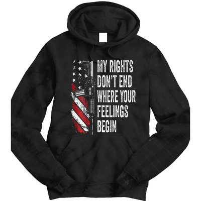 My Rights DonT End Where Your Feelings Begin Tie Dye Hoodie