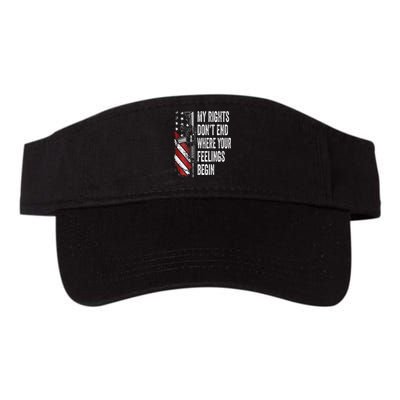My Rights DonT End Where Your Feelings Begin Valucap Bio-Washed Visor