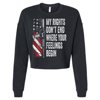 My Rights DonT End Where Your Feelings Begin Cropped Pullover Crew