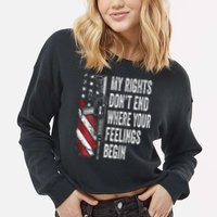 My Rights DonT End Where Your Feelings Begin Cropped Pullover Crew
