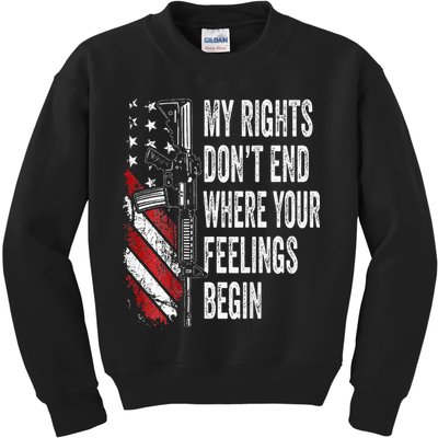 My Rights DonT End Where Your Feelings Begin Kids Sweatshirt