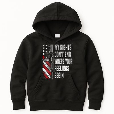 My Rights DonT End Where Your Feelings Begin Kids Hoodie