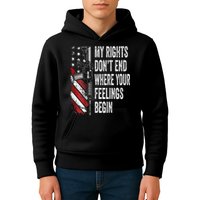 My Rights DonT End Where Your Feelings Begin Kids Hoodie