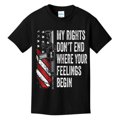 My Rights DonT End Where Your Feelings Begin Kids T-Shirt