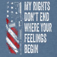 My Rights DonT End Where Your Feelings Begin Garment-Dyed Sweatshirt