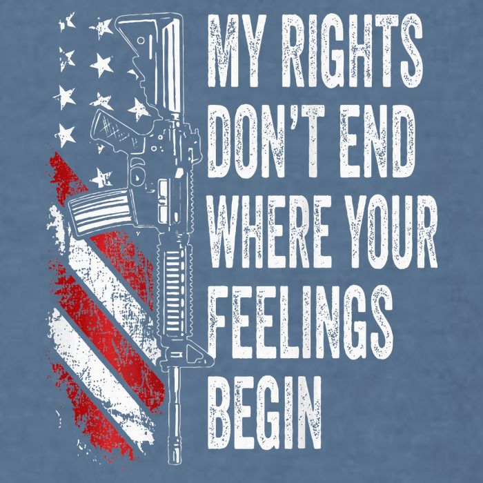 My Rights DonT End Where Your Feelings Begin Garment-Dyed Sweatshirt