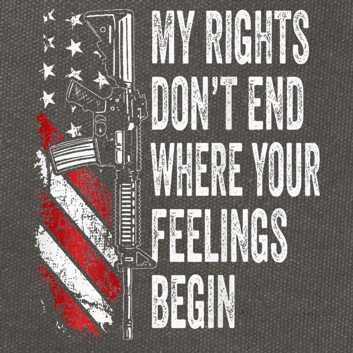 My Rights DonT End Where Your Feelings Begin Cotton Canvas Backpack
