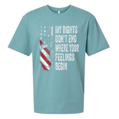 My Rights DonT End Where Your Feelings Begin Sueded Cloud Jersey T-Shirt