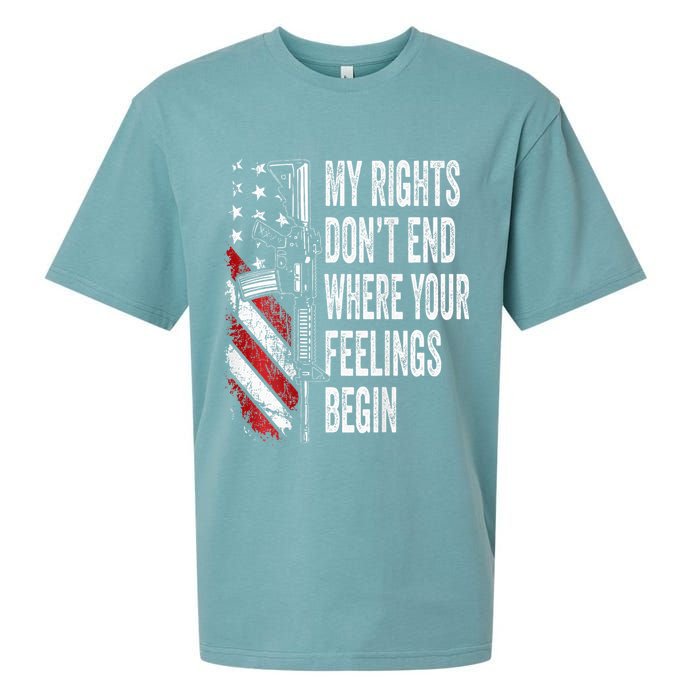 My Rights DonT End Where Your Feelings Begin Sueded Cloud Jersey T-Shirt