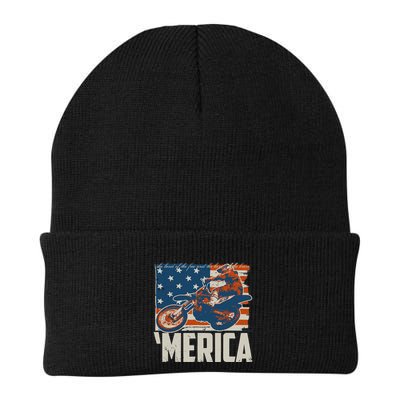 Motocross Racer Dirt Bike 'Merica American Flag Beanie