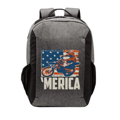 Motocross Racer Dirt Bike 'Merica American Flag Vector Backpack