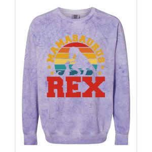 Mamasaurus Rex Dinosaur Lover Trex Motherhood Dino Gift Colorblast Crewneck Sweatshirt