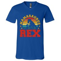 Mamasaurus Rex Dinosaur Lover Trex Motherhood Dino Gift V-Neck T-Shirt