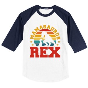 Mamasaurus Rex Dinosaur Lover Trex Motherhood Dino Gift Baseball Sleeve Shirt