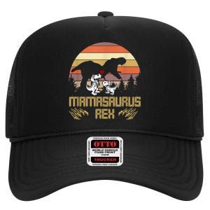 Mamasaurus Rex Dinosaur Dinosaur Children High Crown Mesh Back Trucker Hat