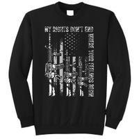 My Rights DonT End Where Your Feelings Begin Usa Flag Gun Sweatshirt