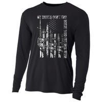 My Rights DonT End Where Your Feelings Begin Usa Flag Gun Cooling Performance Long Sleeve Crew