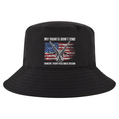 My Rights DonT End Where Your Feelings Begin American Guns Cool Comfort Performance Bucket Hat