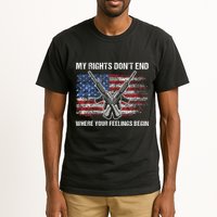 My Rights DonT End Where Your Feelings Begin American Guns Tall T-Shirt