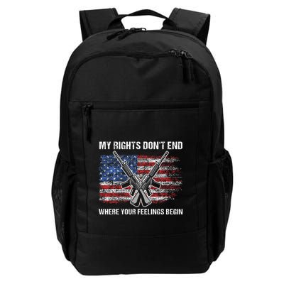 My Rights DonT End Where Your Feelings Begin American Guns Backpack