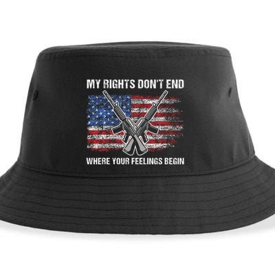 My Rights DonT End Where Your Feelings Begin American Guns Sustainable Bucket Hat
