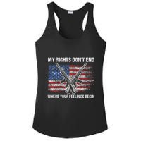 My Rights DonT End Where Your Feelings Begin American Guns Ladies PosiCharge Competitor Racerback Tank