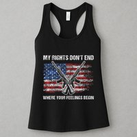 My Rights DonT End Where Your Feelings Begin American Guns Womens Tank Top
