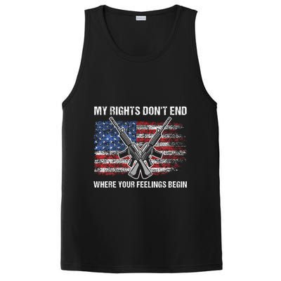 My Rights DonT End Where Your Feelings Begin American Guns PosiCharge Competitor Tank