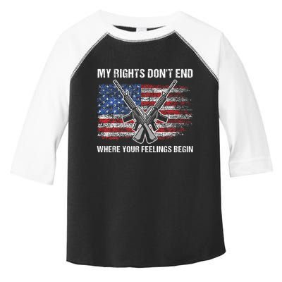 My Rights DonT End Where Your Feelings Begin American Guns Toddler Fine Jersey T-Shirt