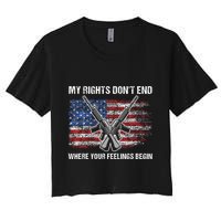 My Rights DonT End Where Your Feelings Begin American Guns Crop Top