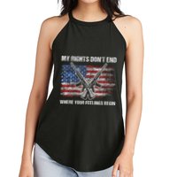 My Rights DonT End Where Your Feelings Begin American Guns Women's Perfect Tri Rocker Tank